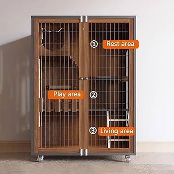 Amazon.co.jp: GUAWJRZDP 木製猫用ケージ、猫ケージ、キャット