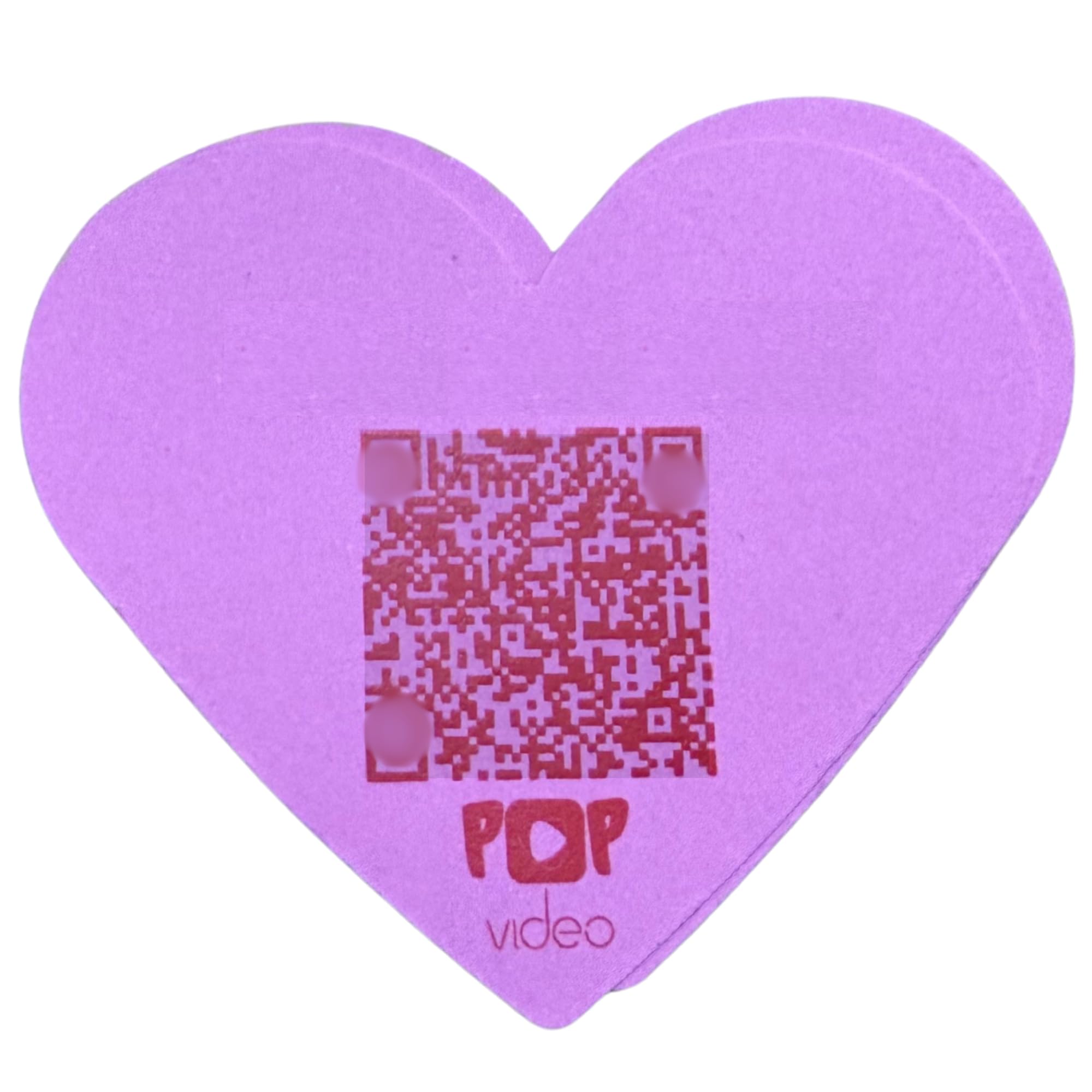 Hearts – 10 Pack | Add a Personal Video Message to Any Card | Greeting Card Inserts for Valentine’s Day – Turn Cards, Flowers, and Small Gifts into Personal Moments | Record 2-Minute Messages (10, Multiple Colors - Blank, 2 3/8")