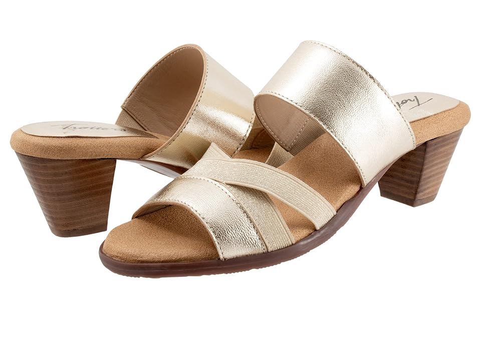 Trotters Maxine (Gold Metallic) Women's Shoes INTERNATIONAL SHIPPING