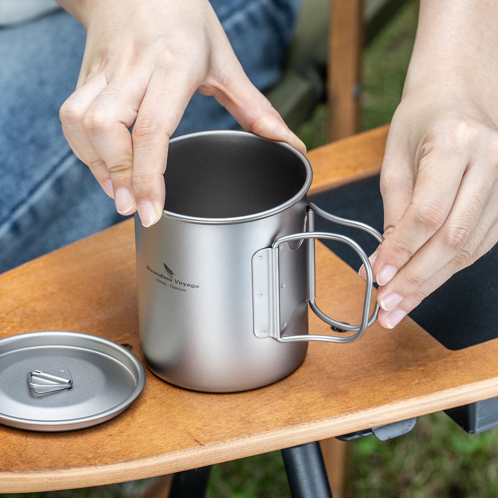Amazon.com : Boundless Voyage Titanium Camping Mug with Lid 300ml