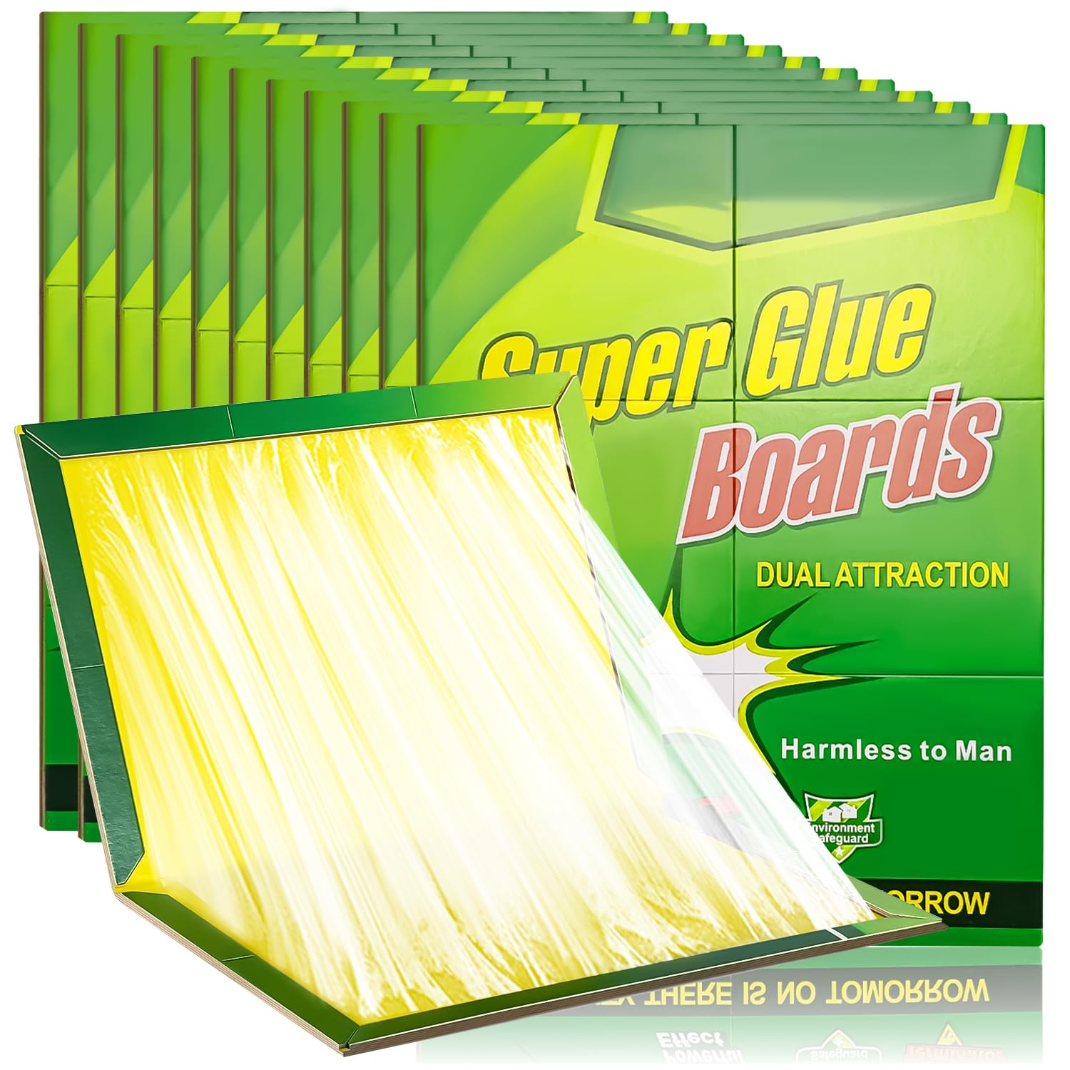 Pest Sticky Pads Trap,Multi-Use Pest Trap Boards,12 Packs Pest Sticky Boards,Large Extra Strong Sticky Trap for Multiple Insects in Indoor Outdoor Home Kitchen Garden Garage