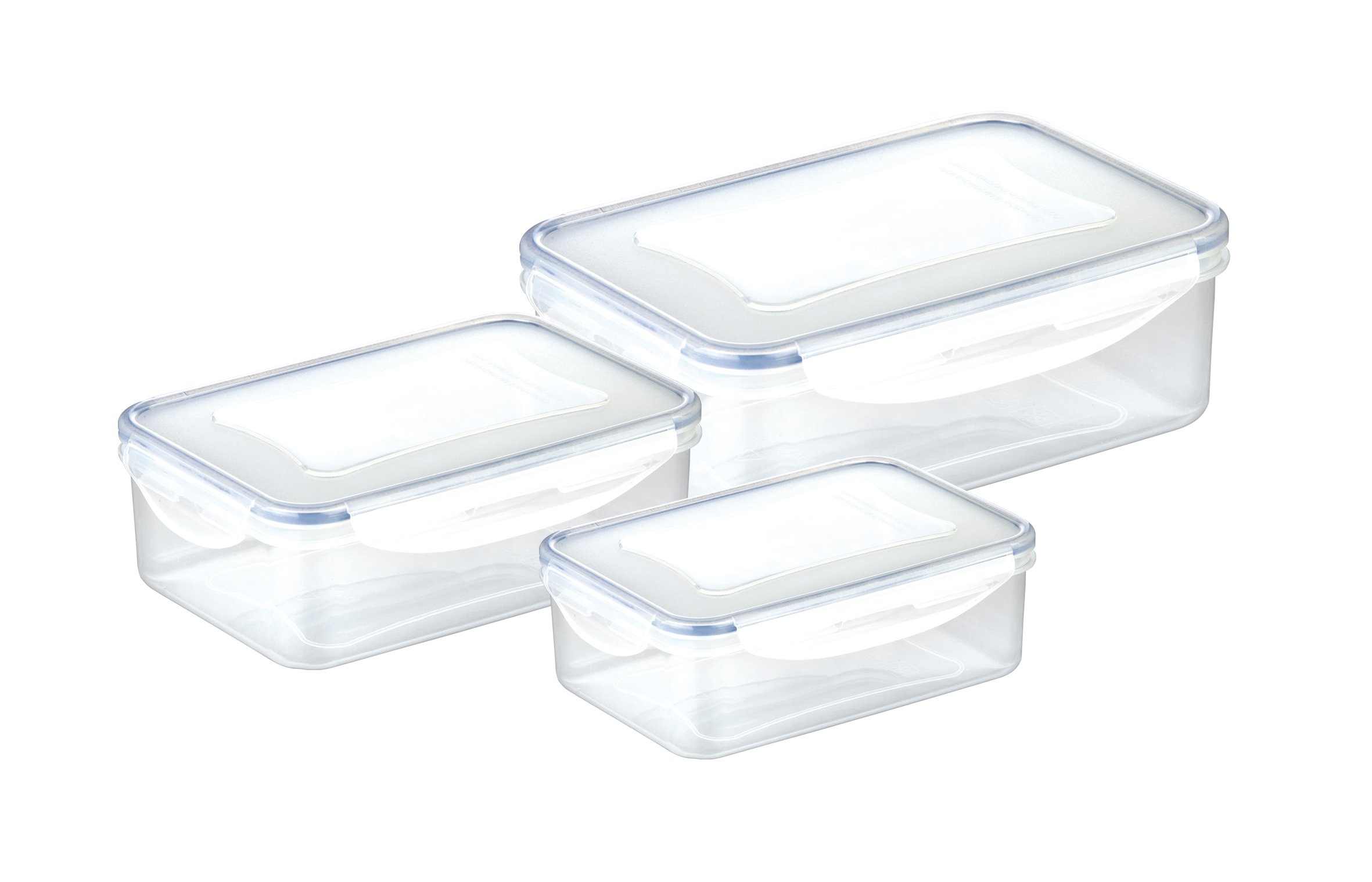 Tescoma Multicolor Jgo 3 Contenedores Rect 1,0-1,5-2,5L Freshbox