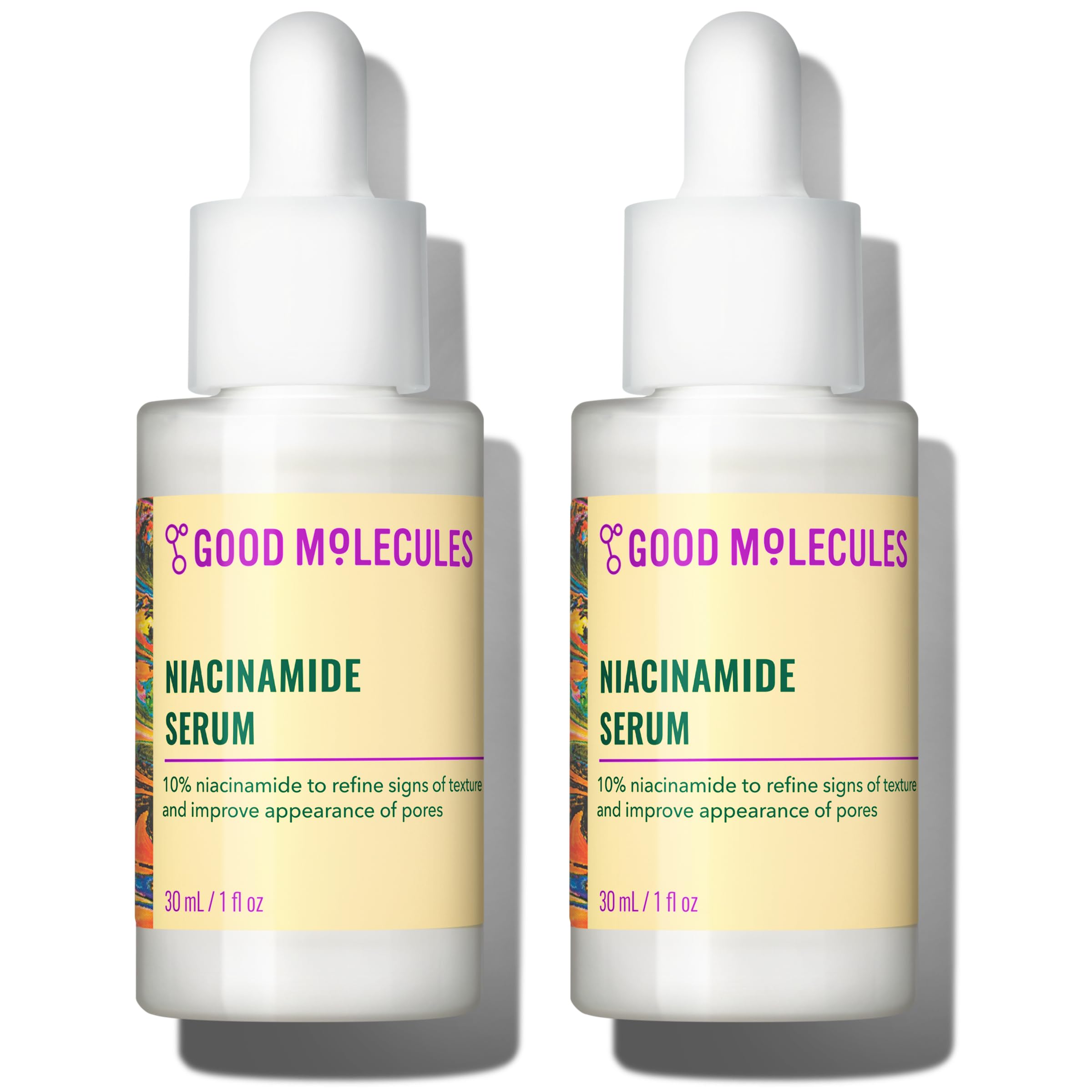 Good Molecules Niacinamide Serum Pack 2 – 30 ml Each (Total 60 ml) | 10% Niacinamide Serum to Target Blemishes, Uneven Skin Tone & Enlarged Pores
