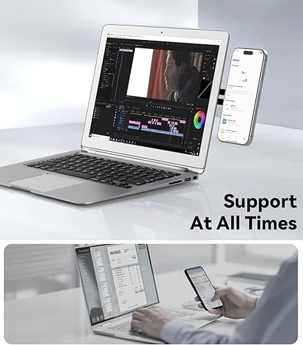 Miniatura 2 de CloudValley - Soporte magnético de teléfono para portátil soporte lateral ajustable para monitor de teléfono para iPhone 12 Pro Max  12 Pro  12  12