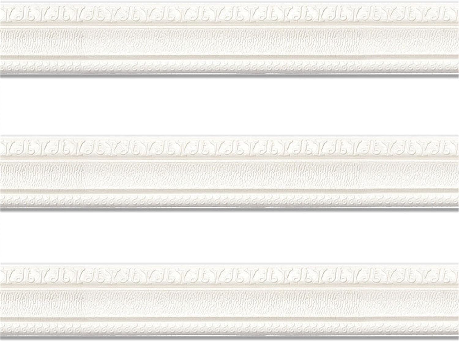 LKYJD Flexible Baseboard Molding Trim, Peel and Stick Self-Adhesive Design Wall Trim, Caulk and Trim Strips for Wall, Baseboard, Ceiling (Color : Style1, Size : 230cmx3pcs)