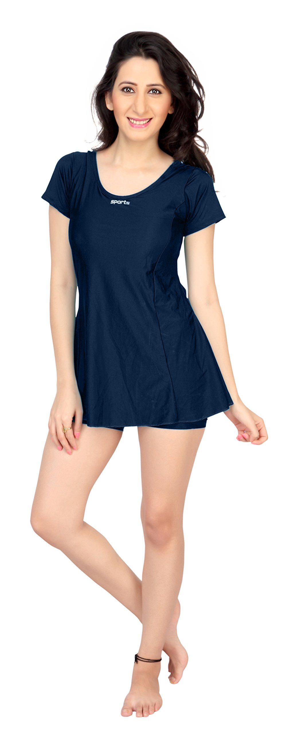 ComixSwim Lycra Fabric Women Solid Swimsuit(AGSPL-3182-YEX-SW-24-NAVYBLUE-4XL)