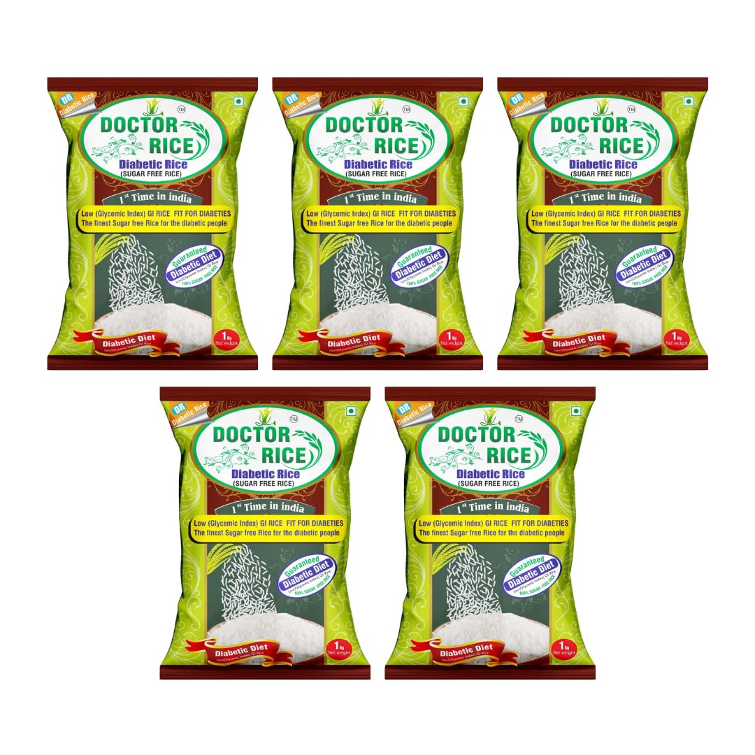 DOCTOR RICE - DIABETIC RICE - SUGAR FREE RICE - 1kg (PACK OF 5)