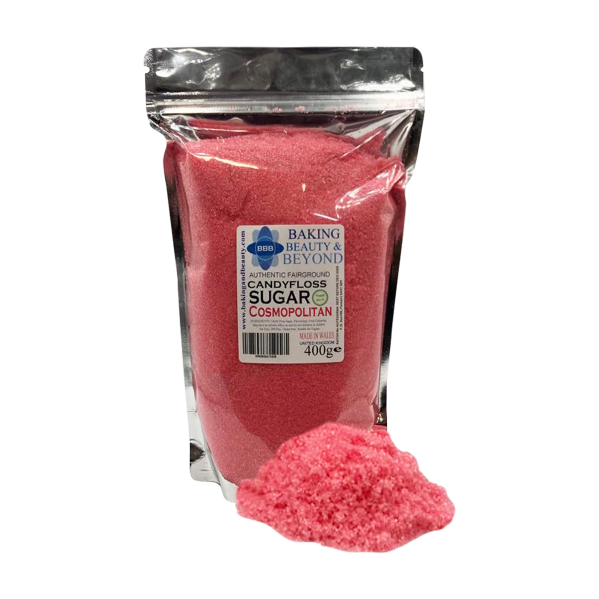 Baking Beauty and Beyond Premium Candy Floss Sugar 400g - Cosmopolitan Flavour