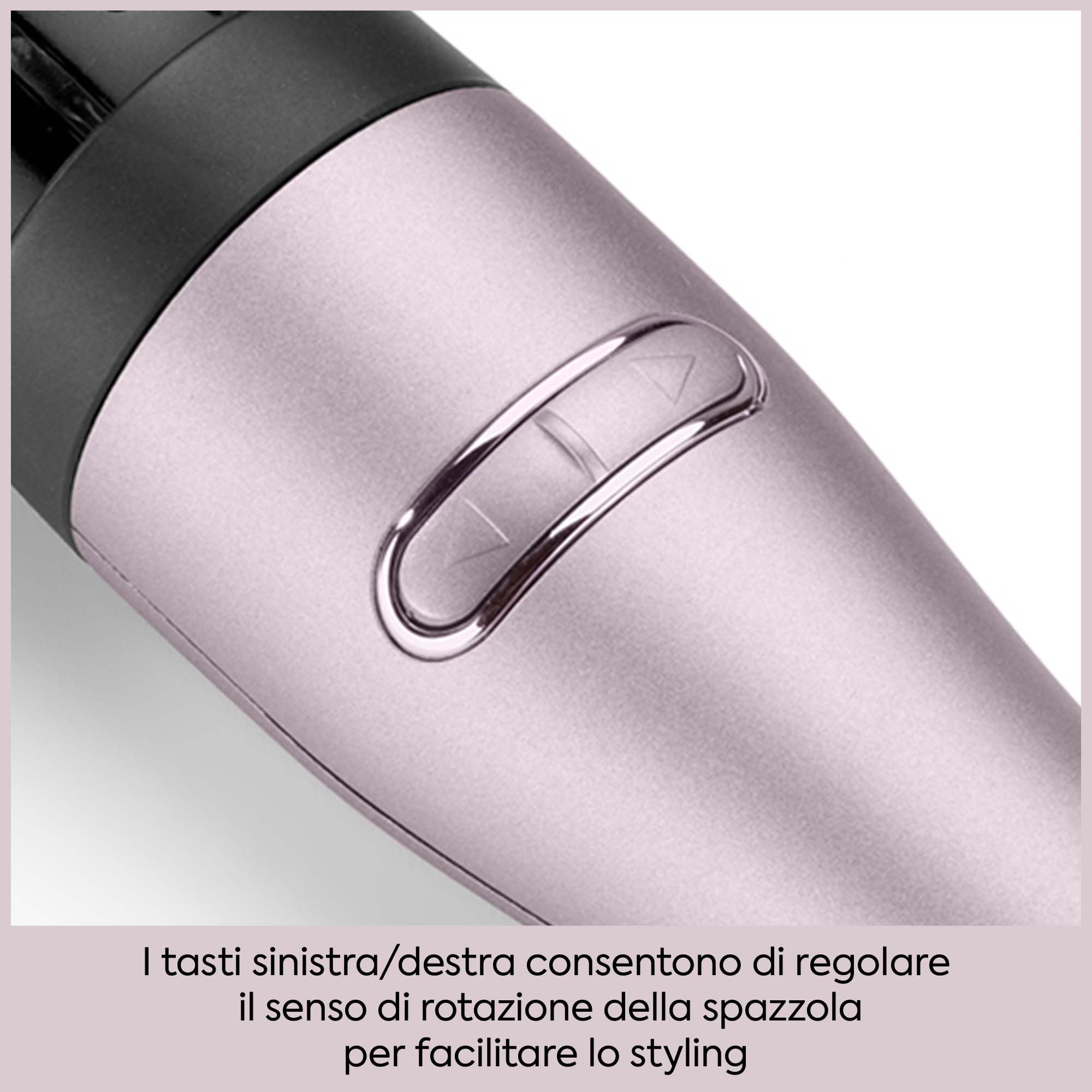 BaByliss Smooth Hot Brush, Spazzola Riscaldata Rotante da 42 mm, Lilla