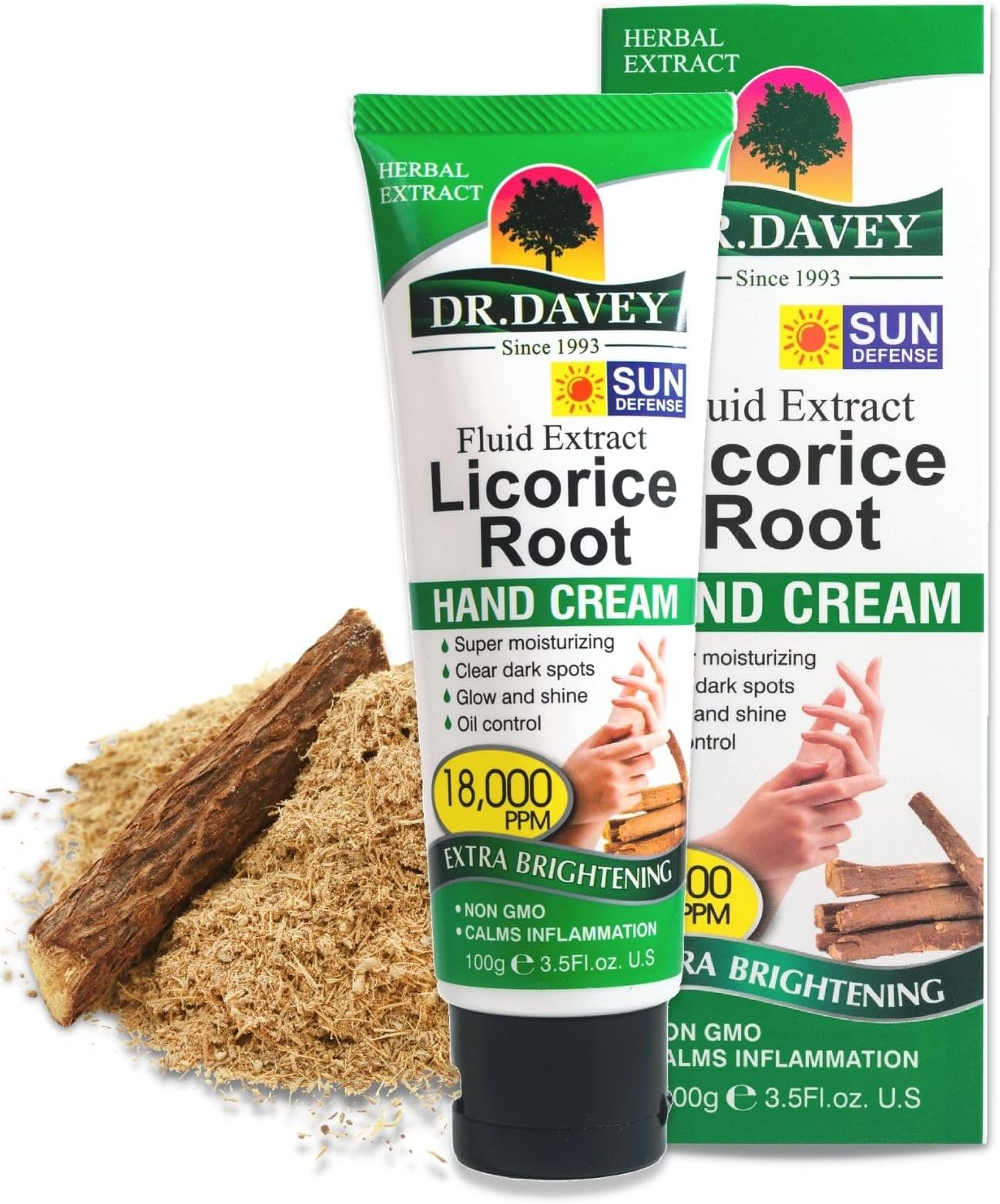 Dr.Davey Fluid Extract Licorice Root Hand Cream - Botanical Richness & Deep Hydration - Protected & Elasticity Boost - Luxurious Texture - All Skin Type - 100g