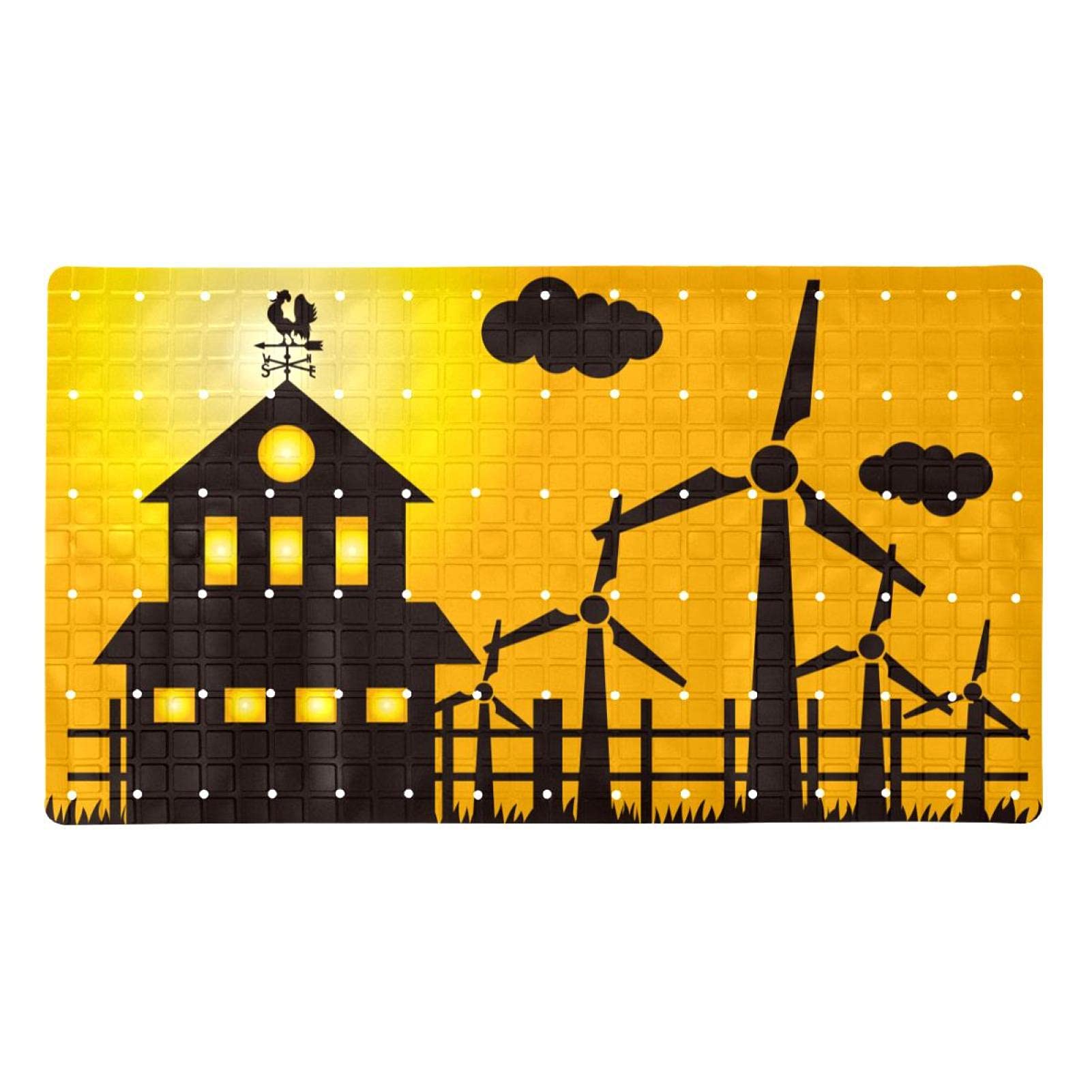 Tapis de bain antidérapant sécurisé à ventouses en PVC 40x70 cm