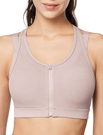Yvette High Impact Women Sports Bra Front Closure Double Deck Mesh Running Bra for Plus Size for Plus Size