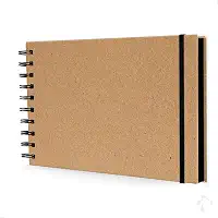 NISTI PRINT, Scrapbook Álbum de Fotos Caderno Criativo C/Capa Dura Kraft
