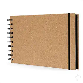 NISTI PRINT, Scrapbook Álbum de Fotos Caderno Criativo C/Capa Dura Kraft