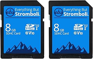 Everything But Stromboli 8GB SD Card (2 Pack) Speed Class 10 UHS-1 U1 C10 8G SDHC Memory Cards for Compatible Digital Camera, Computer, Trail Cameras