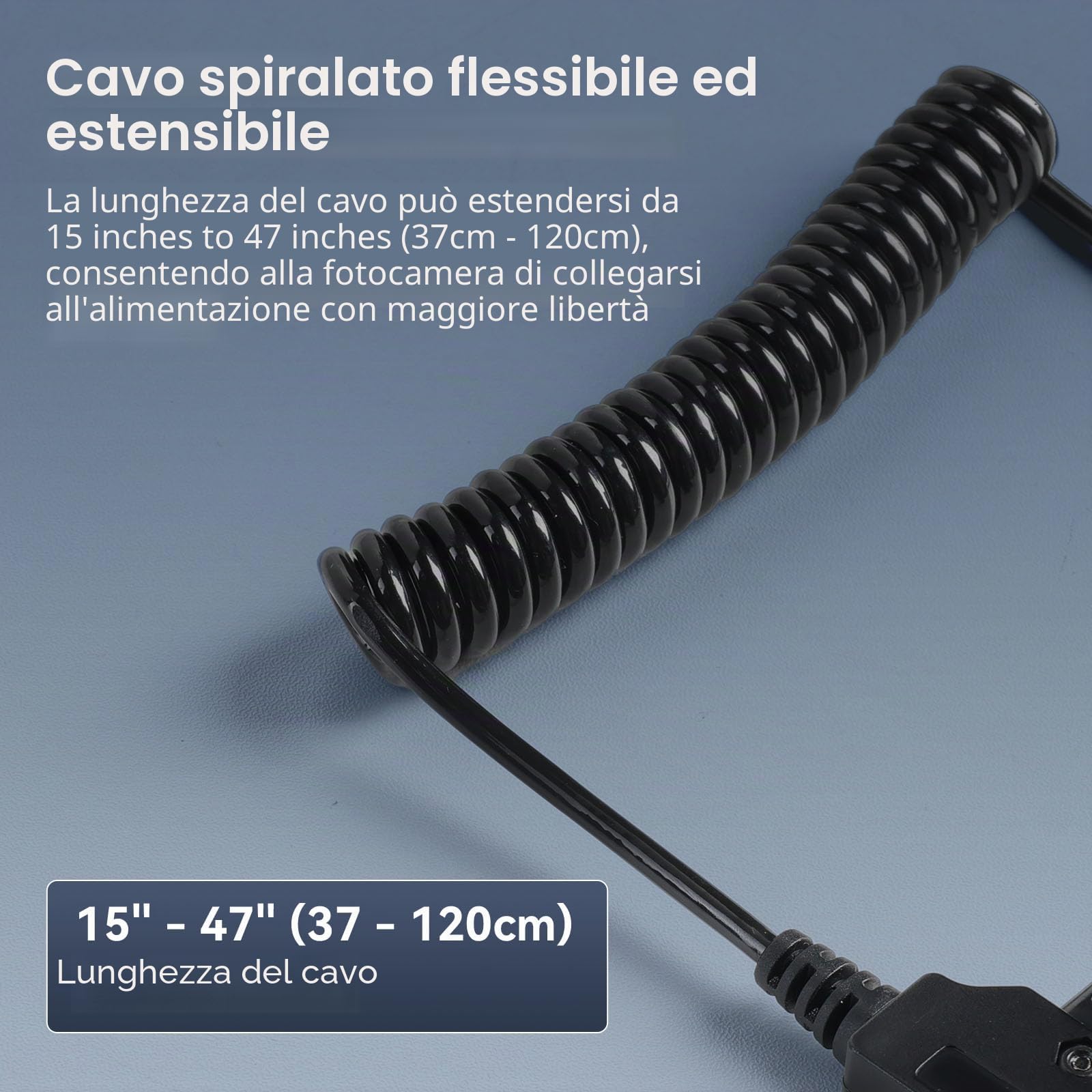 SMALLRIG D-TAP Cavo di Alimentazione a Spirale per Blackmagic Pocket Cinema Camera 4K / 6K per Batteria V Mount/Gold Mount, Weipu SF6 2 pin Femmina a P Tap, Lunghezza 15"-47" - 4761