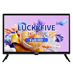 luckyfive 24-Inch Full HD 1080p Smart TV with Wi-Fi Bluetooth Connectivity Android TV Google Play Store LED Flat