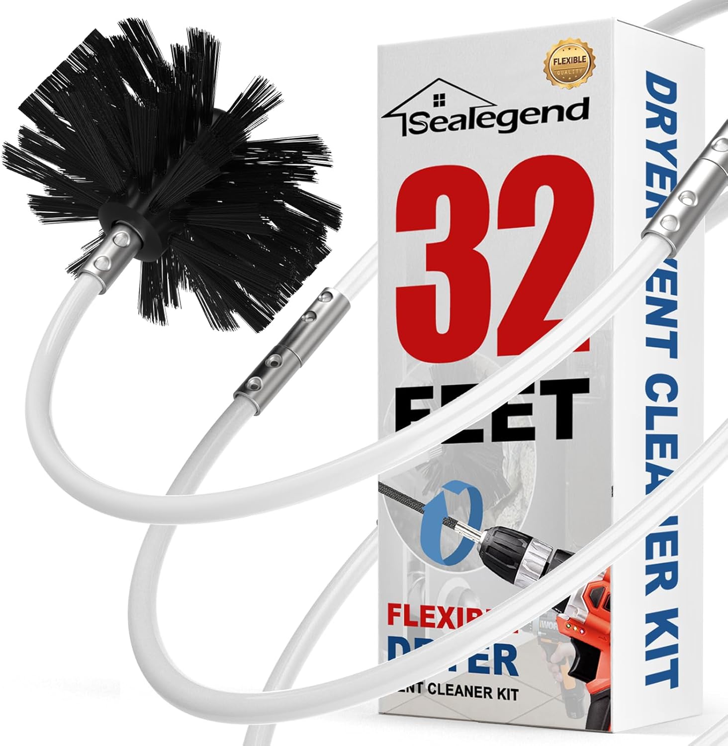 Sealegend 32 Feet Dryer Vent Cleaner Kit AllRound Dryer