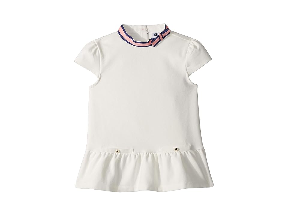 

Janie and Jack Contrast Ribbon Peplum Top (Toddler/Little Kids/Big Kids) (White) Girl's Clothing
