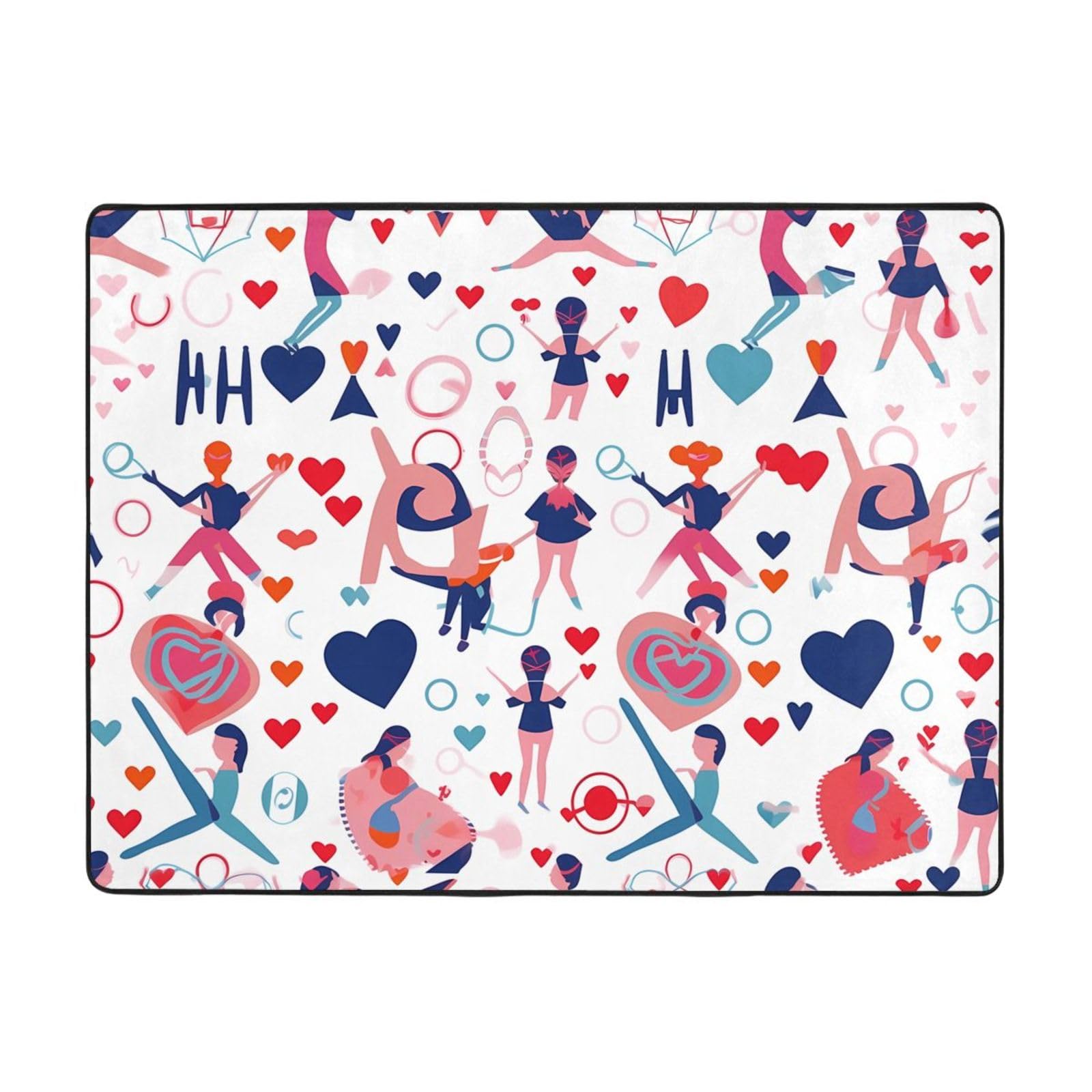 Tapis de gymnastique 160x122 cm pour décorer une chambre d'enfant