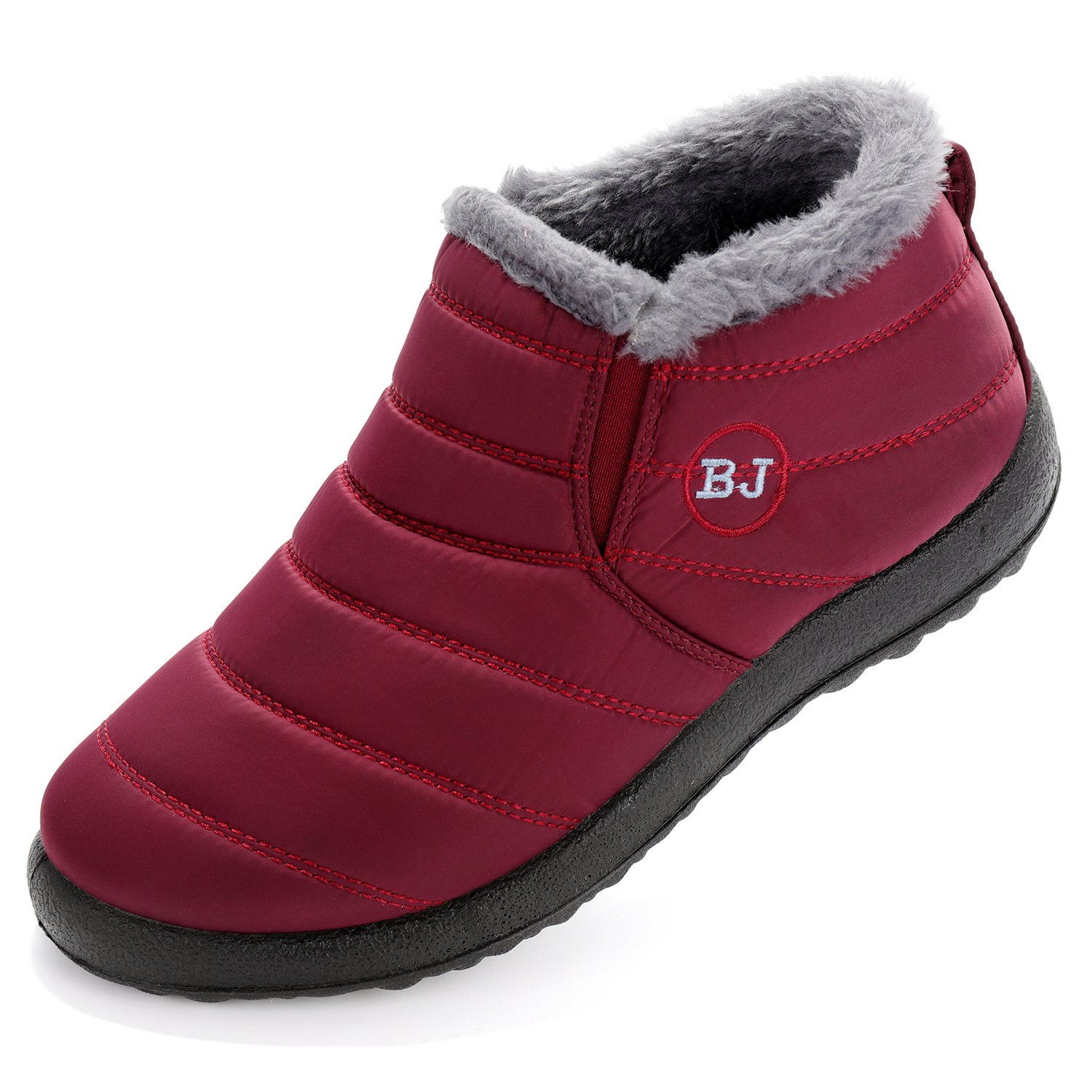 VYKF Womens Snow Boots Winter Warm Booties Fur Lined Anti-Slip Ankle Boots Outdoor Slip On Waterproof Booties Comfortable Warm Shoes