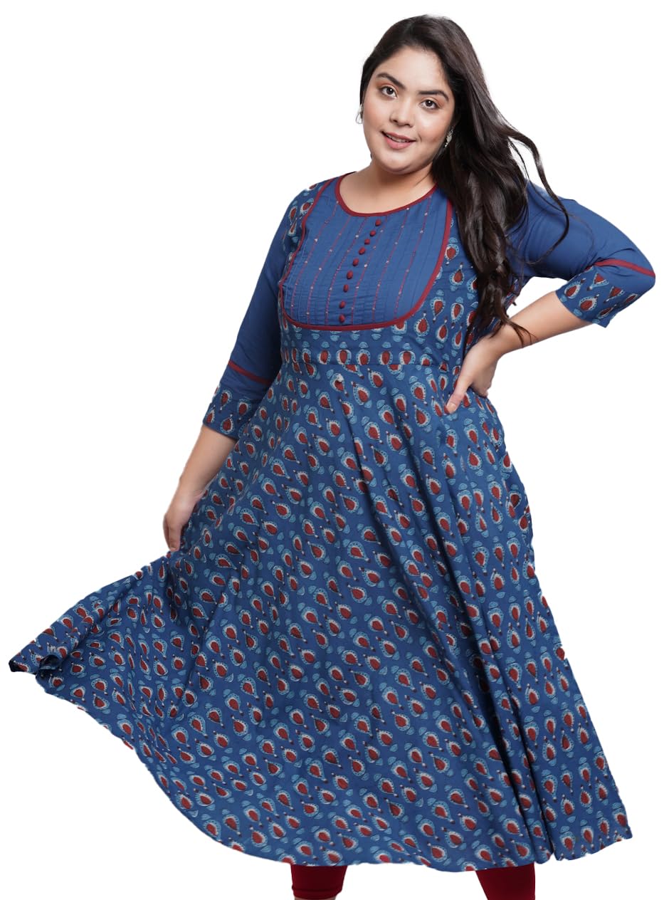 yash gallery Women's Cotton Relaxed Fit Anarkali Kurta-picture-49