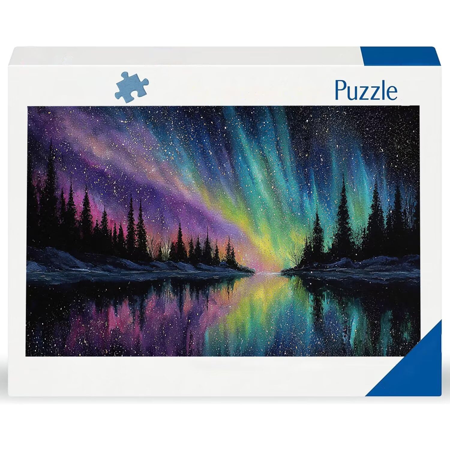 Puzzle dla dorosłych 1100 elementów, puzzle krajobrazowe zorzy polarnej, puzzle dla dorosłych klasyczne i od 14 lat junior, rodzinne puzzle rozrywka domowa 87x42cm l-35