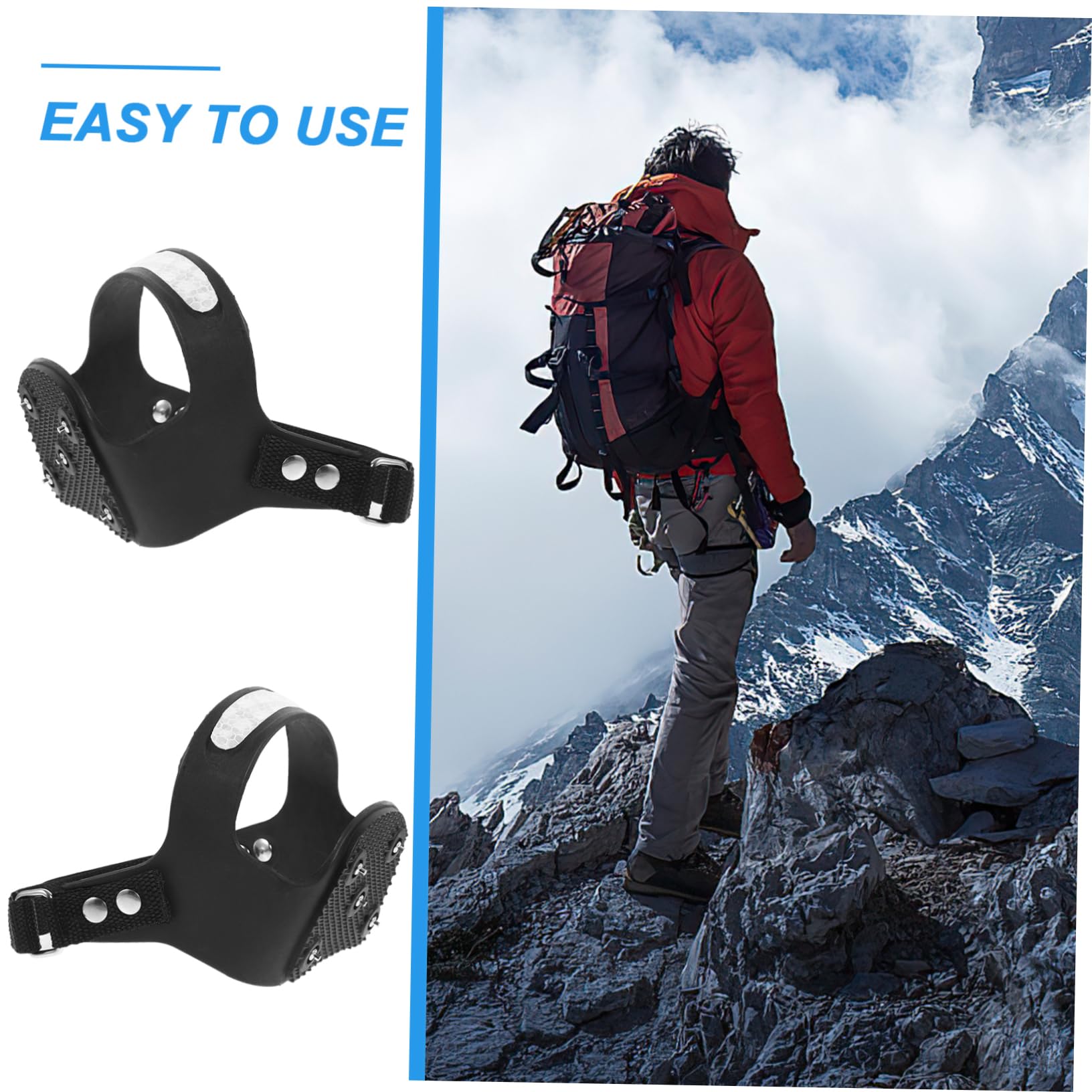 1 Paia 5 Inverno Trazione Sul Ghiaccio Impugnature Per Scarpe Da Trekking Ramponi Da Ghiaccio Punte Da Neve Per Scarpa Presa Sicura Arrampicata Su Ghiaccio Maneggiare Viaggiare