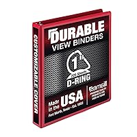 Vista 67 de Samsill Carpeta duradera de 3 anillos de 1 pulgada, fabricada en Estados Unidos, carpeta de anillos en D, cubierta transparente personalizable