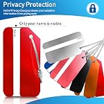 Suitcase Tag Luggage Tags Aluminum 6 Pack Tags for Luggage Identifier with Name Tag Address, Stainless Steel Loop BaggageTag Suitable for Travel Luggage Travel Bag Suitcase Bag Backpack