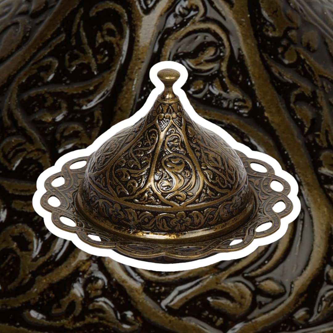 Alisveristime Kubbeli Osmanlı Tasarımlı Şekerlik – Kapaklı Metal Şeker, Çikolata ve Lokum Kabı – Kahve Sunumları İçin Dekoratif Şekerlik (Antik Yeşil)