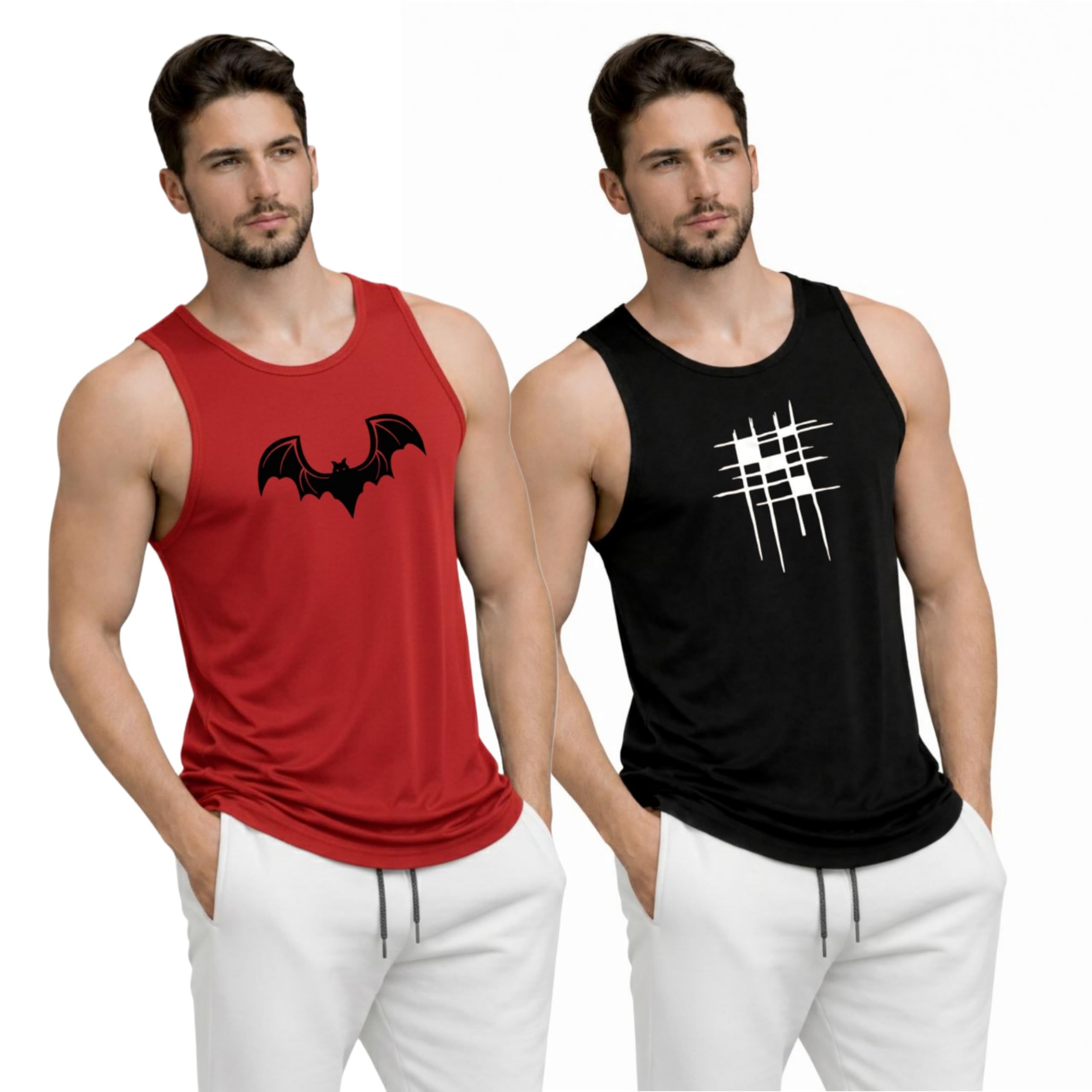 qua Men's Gym Vest Combo Pack of 2 | Breathable Lightweight Sando Tank Top for Workout, Training for Comfortable Fit-picture-15