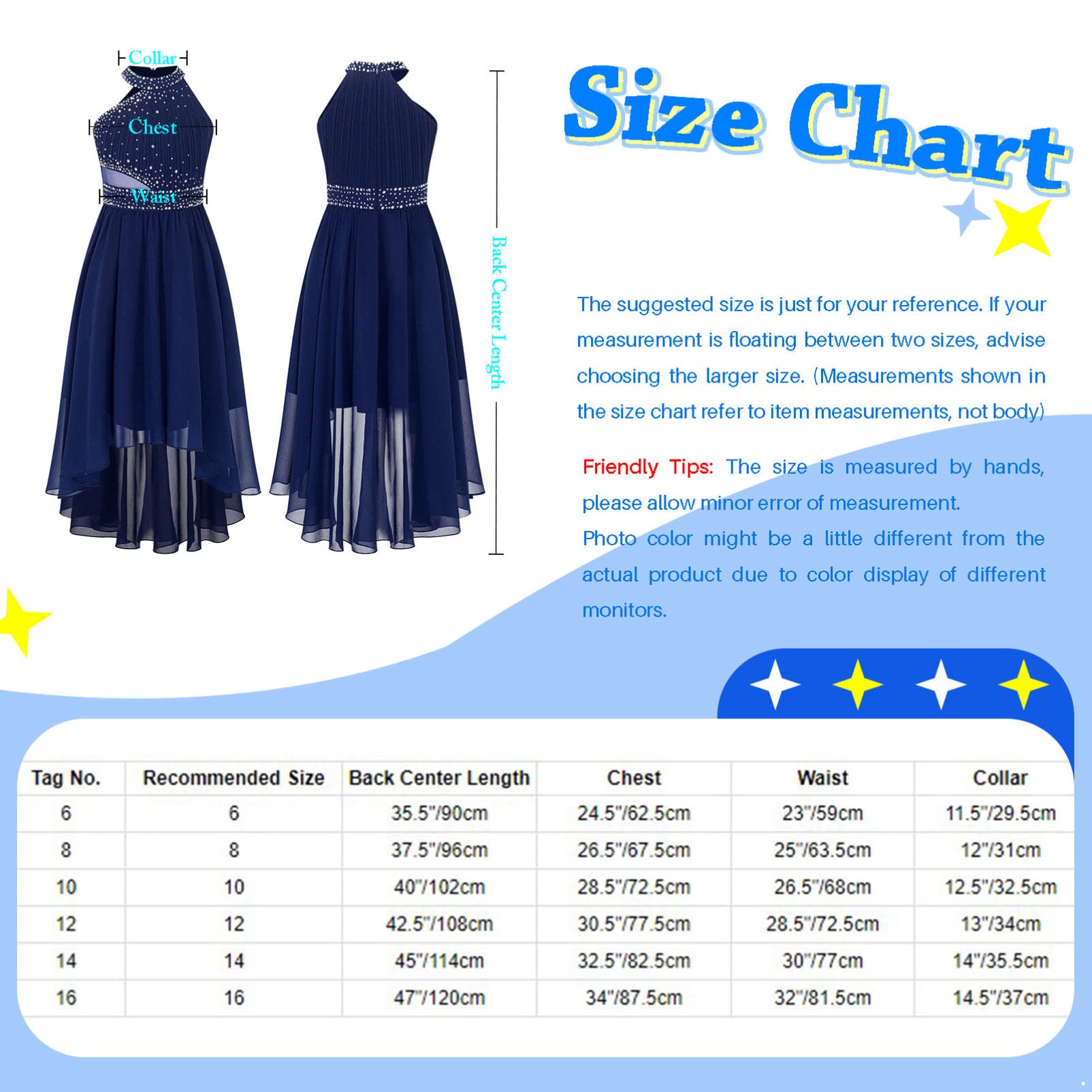 Alvivi Enfant Filles Robe De Mariage Demoiselle d'honneur Robe De Soirée Cérémonie Baptême Mousseline Robes De Baptême Communion Anniversaire 5-16 Ans