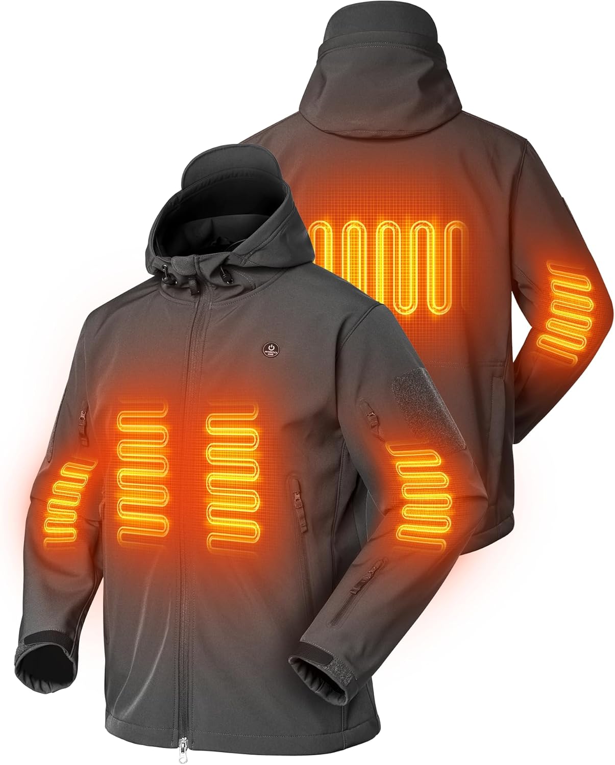 Heated Jacket for Men and Women, ANTARCTICA GEAR Winter Coat with 12V 16000mAh Battery Pack, Soft Shell Heating Hood Jacket - Image 2