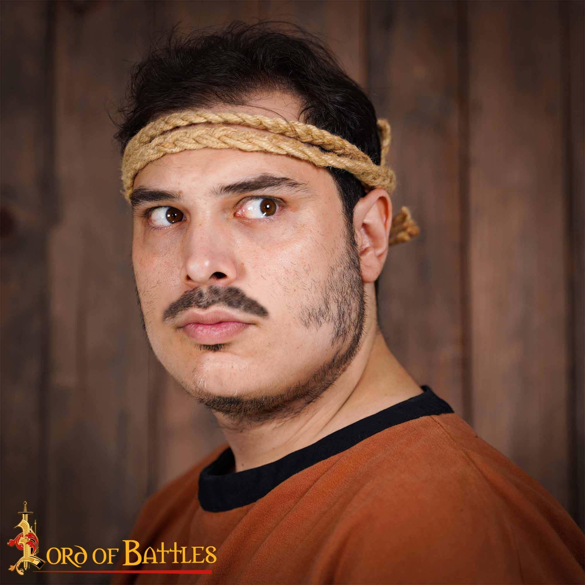 Lord of Battles Balearic Roman Greek Sling Handcrafted Braided Cords Throwing Slingshot for Historical Reenactments (Jute Sling Set of 2)