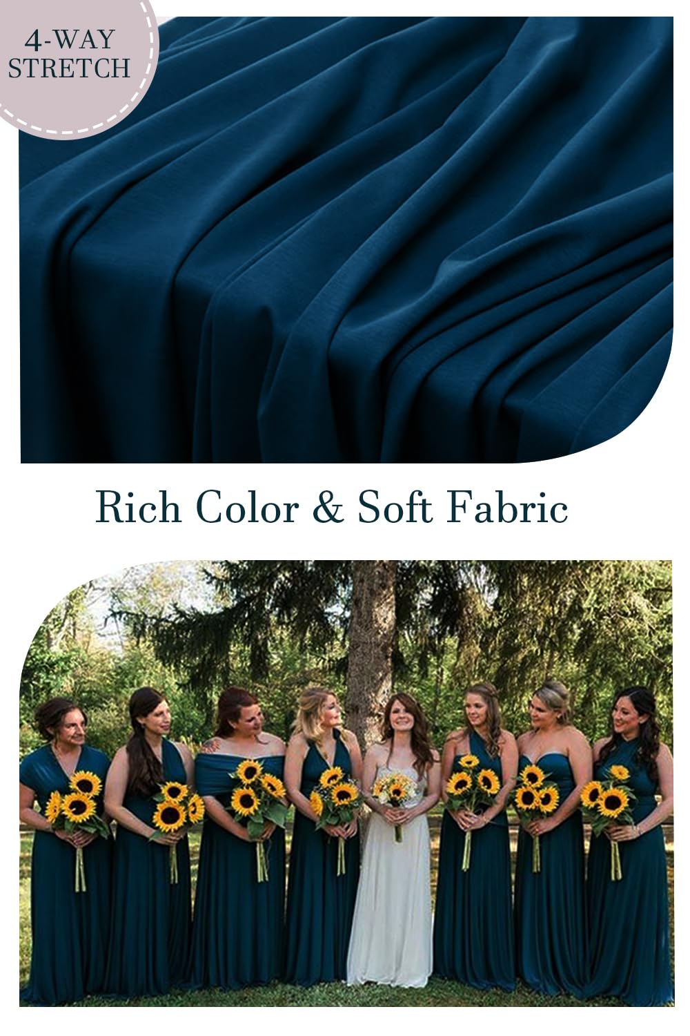 72styles Abito Infinity da Damigella d'Onore, Multiway da Cerimonia, Lungo, Maxi, Taglie Forti, Abito da Sera, Ospite di Matrimonio