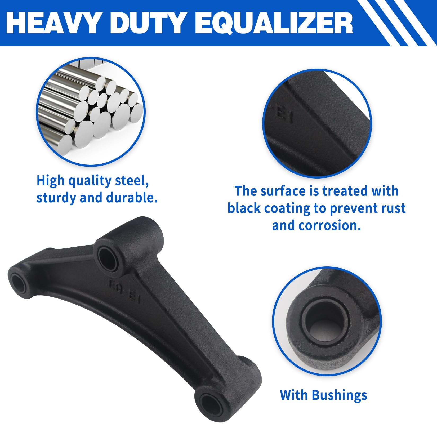 LAFORMO New Trailer Axle Shackle Kit-New Black Trailer Leaf - View #3