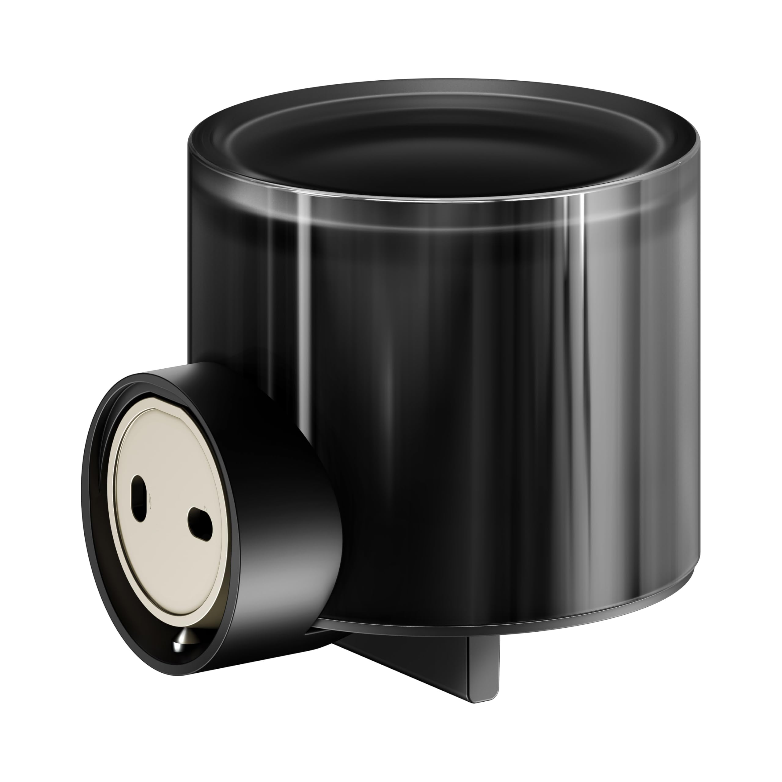 KEUCO Reva Seifenspender mit Stülpglas, 140 ml, Metall schwarz matt | Made in Germany, nachfüllbar, inkl. Schrauben und Dübel, Lotionspender zum Bohren