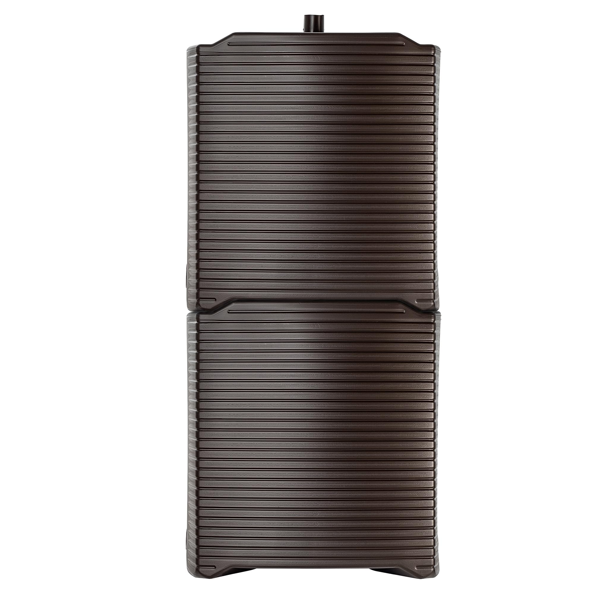 KADAX Depósito de lluvia modular para jardín, resistente a la intemperie, 126 litros, colector de agua, depósito de lluvia de plástico, barril de agua (moca)
