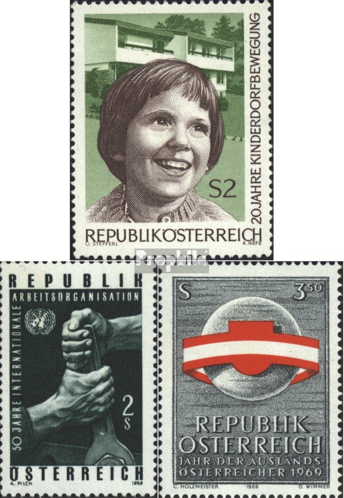 Prophila – Feuille Miniature Autriche 1969 Vienne Staatsoper – Timbres 1294-1301Klb – Neuf ** MNH