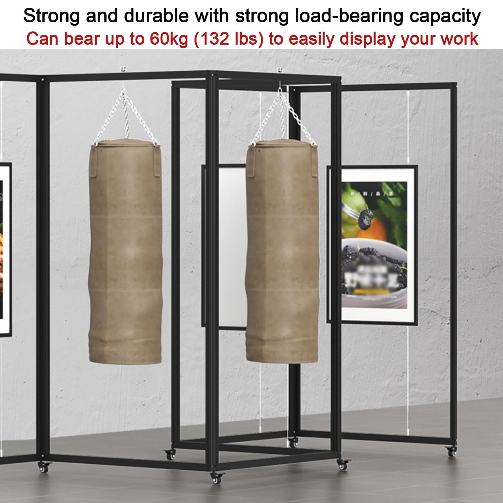 Expositores De Arte Portátiles - 3 Soportes Ajustables para Pancartas, Carteles Plegables Y Letreros Móviles para Marketing (1 Unidad, 120 X 220 Cm/47,2 X 86,6 Pulgadas)