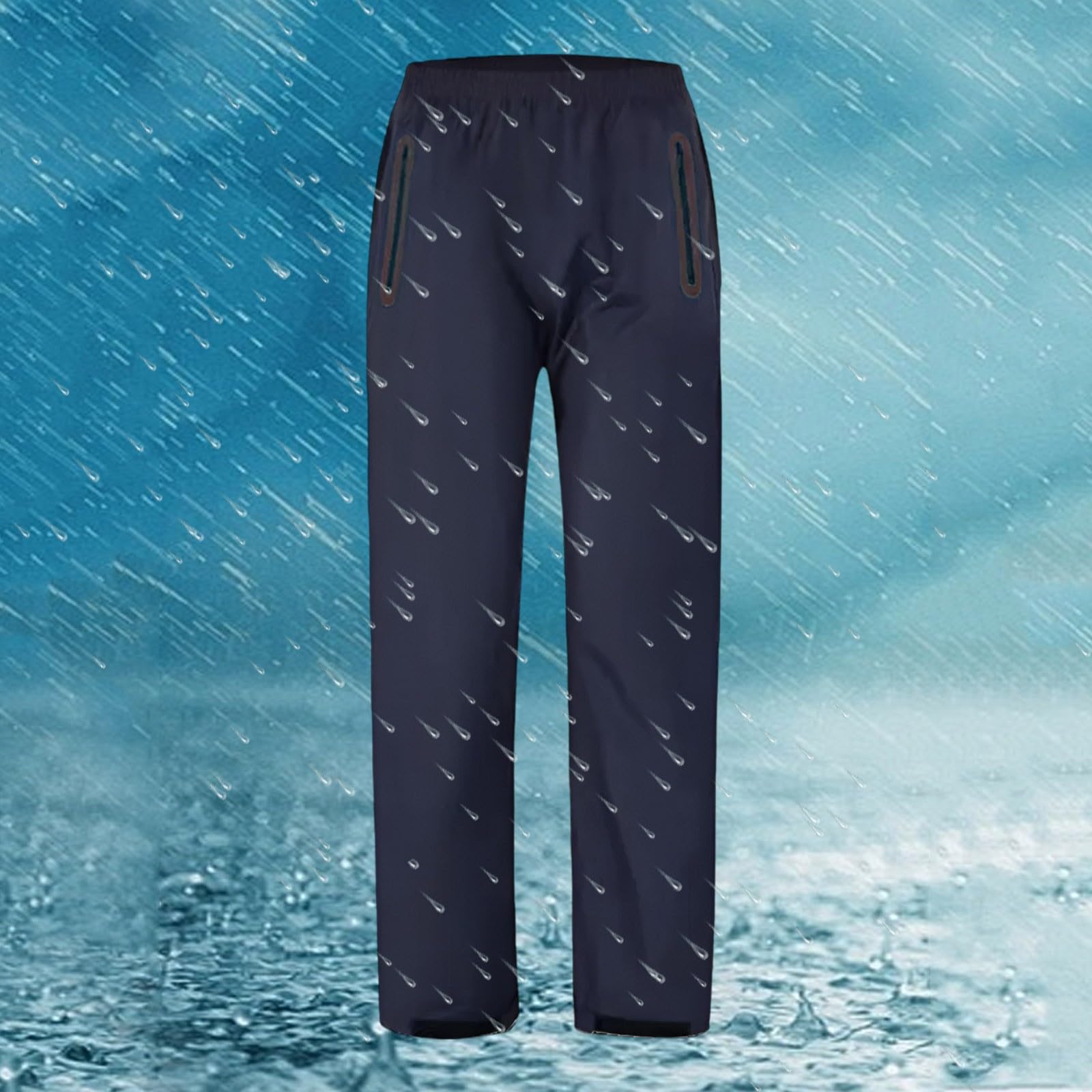 Pantalon de pluie de vélo pour homme - Vêtement de pluie - Pantalon de moto - Imperméable - Jaune - Respirant - Pantalon de pluie - Pantalon de pluie