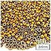 100pc Plastic Round Metallic Pony Beads 9x6mm Gold Beads
