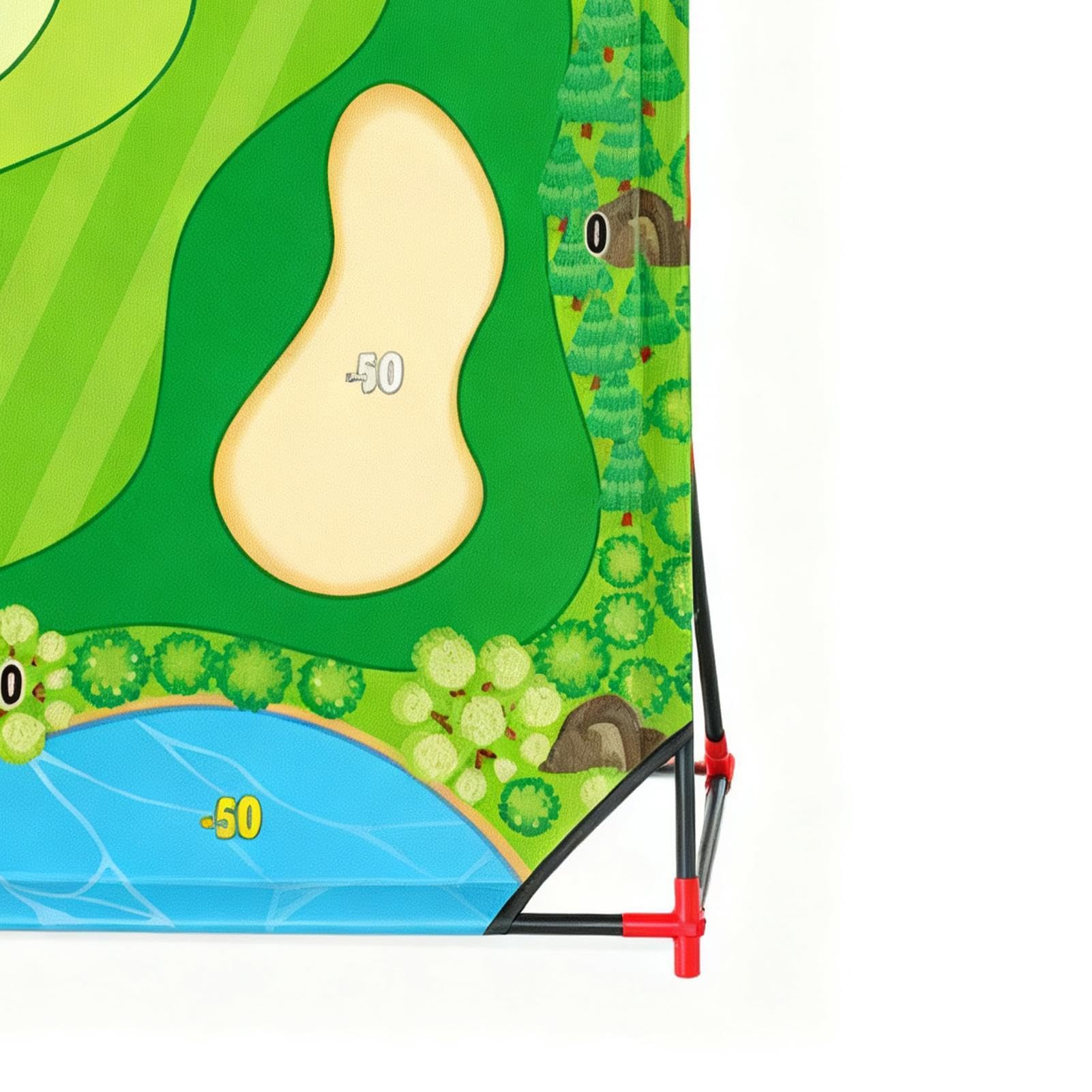 Juego de simulador de entrenamiento de putting – Tablero de césped de precisión, paquete de recogida de bolas, base de soporte, diseño de retorno de swing | Para entrenamiento de césped Practice