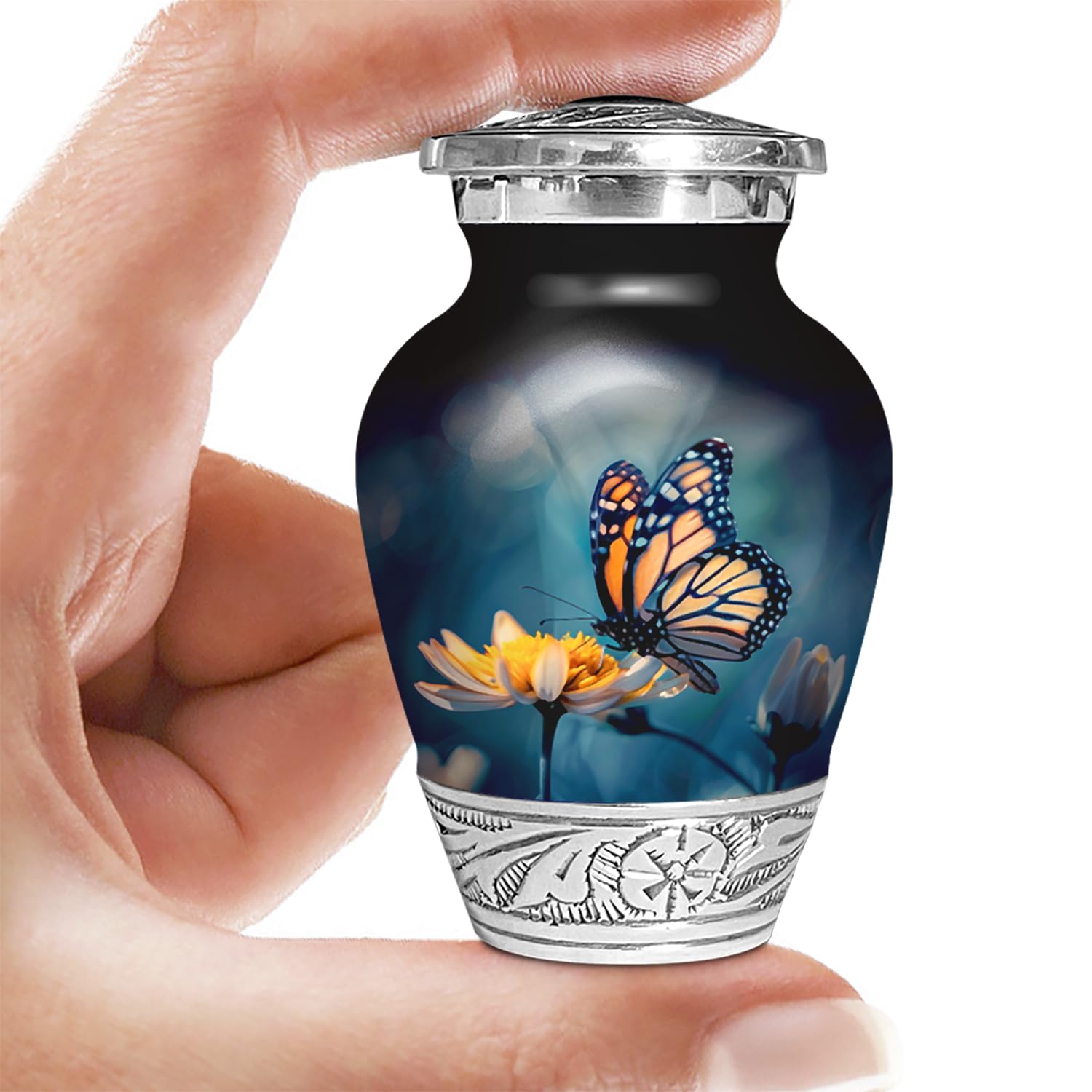 Butterfly Urn for Human Ashes | Keepsake Handcrafted Funeral Memorial | Decorative Cremation Urn for Women and Men