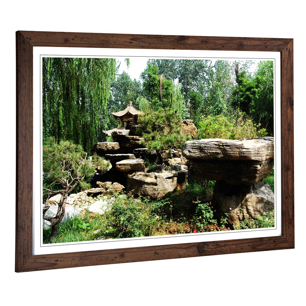 Big Box Art Framed Print of China Forest Landscape (1) Design | Wall Art Picture | Home Decor for Kitchen, Living, Dining Room, Bedroom, Hallway, Office, Walnut, A2 / 24.5x18 Inch / 62x45cm