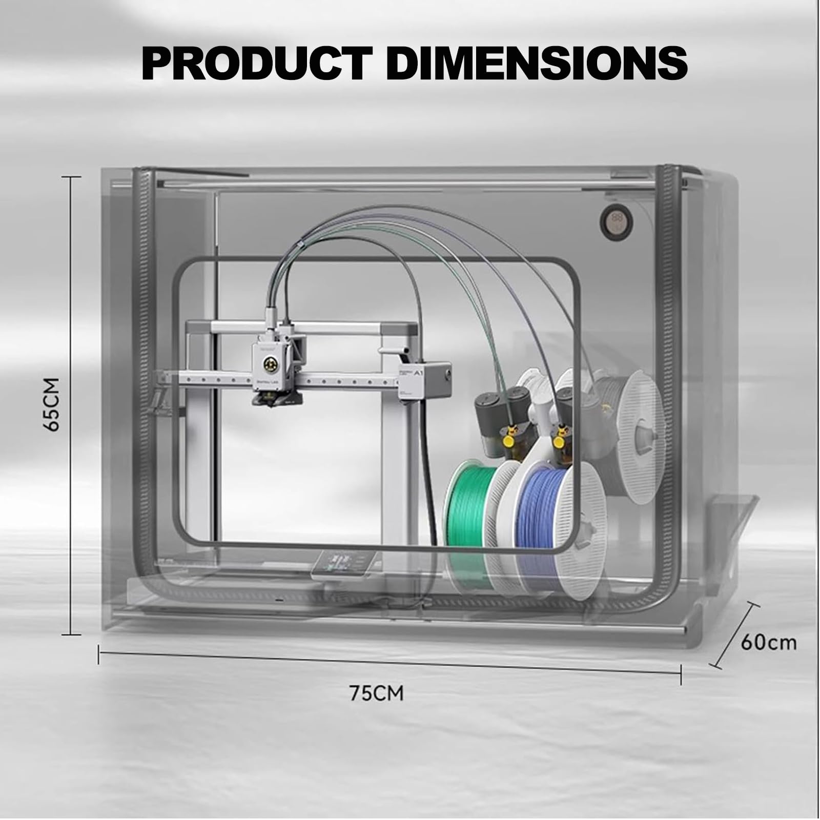 Contenitore Per Stampante 3d, Kit Di Ventilazione Con Aspiratore Di Fumi E Illuminazione A Led, Per Protezione Da Polvere E Fumi, Essiccatore Per Filamento, Protezione Per Incisore.