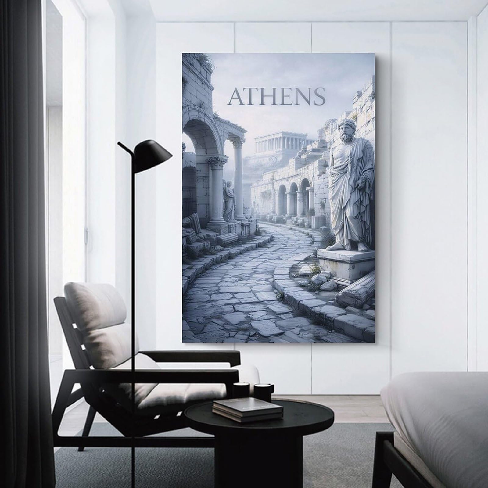 Junmoney Athens Marble Serenity Home Decor Wall Art 20x30inch(50x75cm), for Office, Study Or Home Workspace, Home Office Artwork with Decorative Appeal