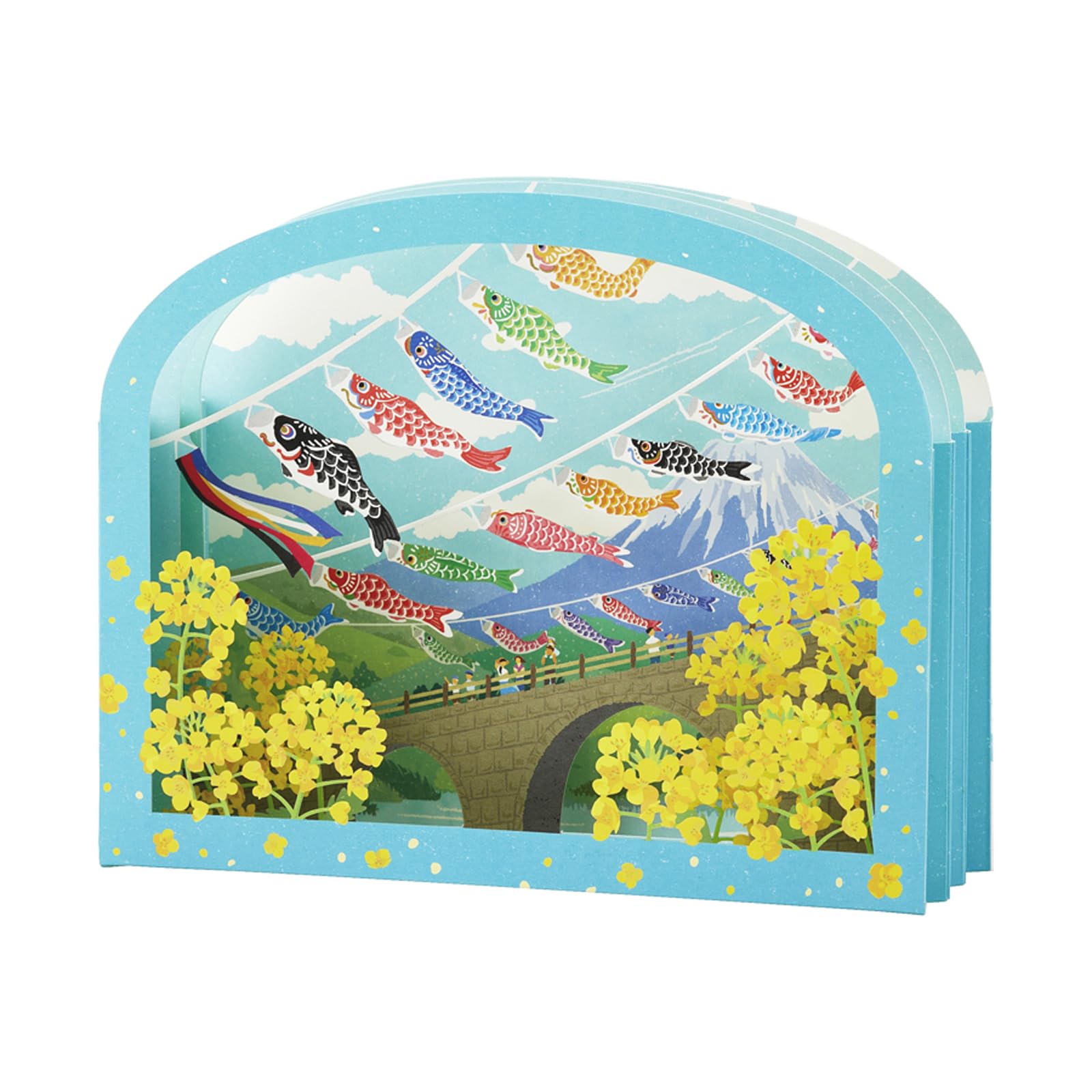 Sanrio Laser Cut Koinobori Carp Streamer 3D Greeting Card Japan