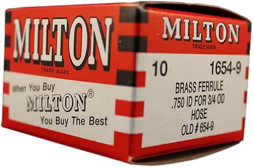 Miniatura 2 de Milton 1654-9 1 x.750 ID Tuerca de latón, 34" OD